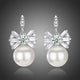 Pearl Bow Knot Drop Earrings