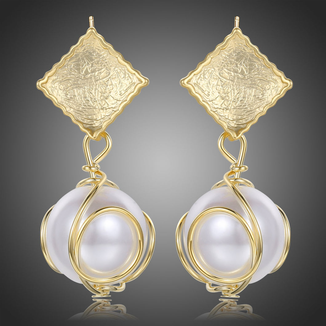 Pearl Drop Earrings for Women -KPE0378 - KHAISTA Fashion Jewellery