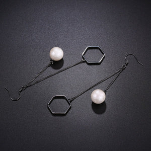Pearl Drop Earrings -KJE0327 - KHAISTA