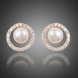 Pearl Eyeball Stud Earrings - KHAISTA Fashion Jewellery