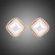 Pearl Geometric Stud Earrings