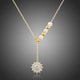Pearl Sunflower Pendant Necklace