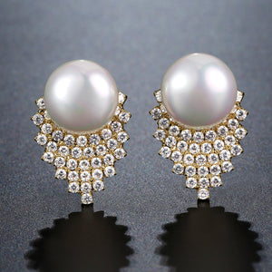 Pearl Stud Earrings for Women -KPE0362 - KHAISTA Fashion Jewellery