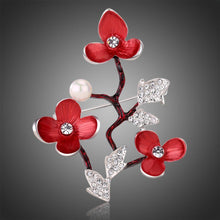 Load image into Gallery viewer, Pearl Vintage Plum Blossom Brooch Pin - KHAISTA Fashion Jewellery
