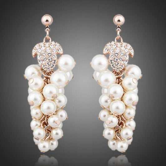 khaista pearls cluster drop earrings kf0061 image 1