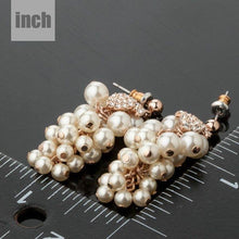 Load image into Gallery viewer, Pearls Cluster Drop Earrings - KHAISTA Fashion Jewellery
