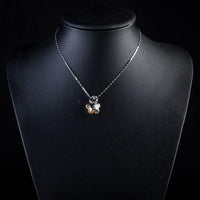 Close up detail of KHAISTA crystal pentagram pendant necklace