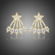 Crystal Pentagram Stud Earrings