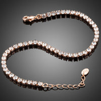 Close up detail of KHAISTA plain designer CZ bracelet