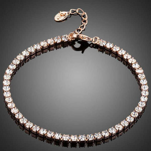 KHAISTA plain designer CZ bracelet on white background