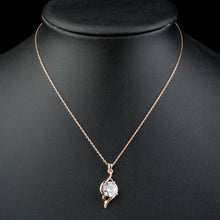 Load image into Gallery viewer, Plant Shaped Cubic Zirconia Pendant Necklace - KHAISTA Fashion Jewellery
