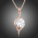 Plant Shape CZ Pendant Necklace