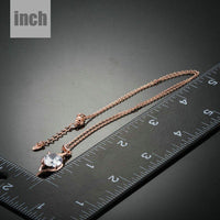 Pendant detail on KHAISTA plant shape CZ pendant necklace