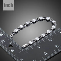 platinum crystal toggle bracelet detail view by KHAISTA