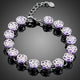 Purple Crystal Clasp Bracelet