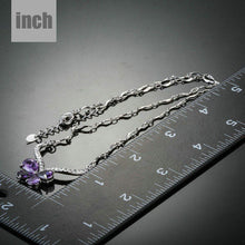 Load image into Gallery viewer, Purple Cubic Zirconia Butterfly Necklace KPN0144 - KHAISTA Fashion Jewellery
