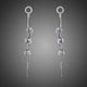 Purple Cubic Zirconia Drop Earrings
