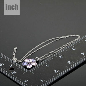 Purple Flower Necklace KPN0054 - KHAISTA Fashion Jewellery