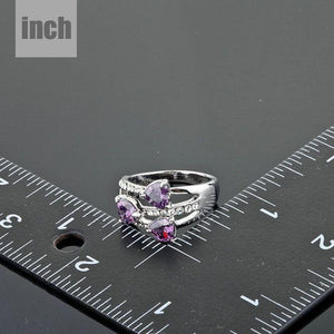 Purple Heart Ring for Women - KHAISTA Fashion Jewellery