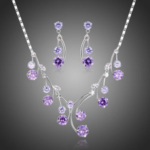 Purple Jewellery Set for Engagement Wedding Day - KHAISTA Fashion Jewellery