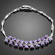 Purple Crystal Bow Knot Chain Bracelet