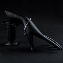 Load image into Gallery viewer, Purple Link Chain Cubic Zirconia Bracelet - KHAISTA Fashion Jewellery
