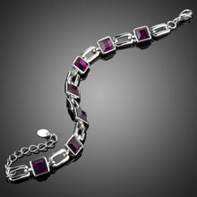 Load image into Gallery viewer, Purple Link Chain Lobster Bracelet - KHAISTA Fashion Jewellery
