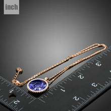 Load image into Gallery viewer, Purple Lotus Flower Pendant Necklace KPN0235 - KHAISTA Fashion Jewellery
