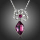 Purple Stellux Austrian Crystal Necklace