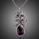 Purple Stellux Austrian Crystal Pendant Necklace