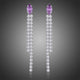 Purple Crystal Tassel Dangle Earrings