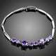 Purple Cubic Zirconia Toggle Clasp Bracelet