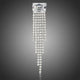 Clear Cubic Zirconia Rectangle Tassel Brooch