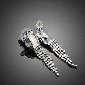 Rectangle Dangle Drop Earrings - KHAISTA Fashion Jewellery