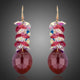 Red Crystal Vine Drop Earrings
