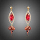 Red Cubic Zirconia Dangle Earrings