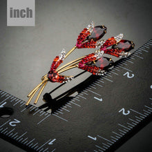 Load image into Gallery viewer, Red Scion Crystal Brooch Pin - KHAISTA Fashion Jewellery
