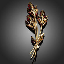 Load image into Gallery viewer, Red Scion Crystal Brooch Pin - KHAISTA Fashion Jewellery
