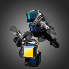 Load image into Gallery viewer, Retro Crystal Cube Stud Earrings - KHAISTA Fashion Jewellery
