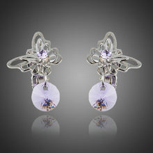 Load image into Gallery viewer, Rhinestone Butterfly Clip Earrings - KHAISTA Fashion Jewellery
