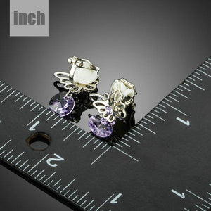 Rhinestone Butterfly Clip Earrings - KHAISTA Fashion Jewellery