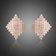 Rhombic Crystal Stud Earrings