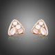 Rose Gold Crystal Clip Earrings