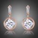 Rose Gold Crystal Drop Earrings