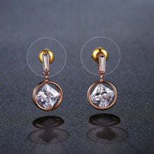 Load image into Gallery viewer, Rose Gold Color Drop Earrings -KPE0341 - KHAISTA Fashion Jewellery
