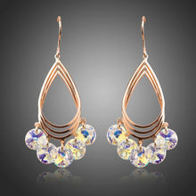 Load image into Gallery viewer, Rose Gold Dangle Earrings -KPE0307 - KHAISTA Fashion Jewellery

