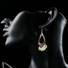 Load image into Gallery viewer, Rose Gold Dangle Earrings -KPE0307 - KHAISTA Fashion Jewellery
