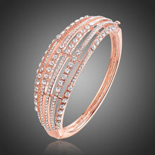 Load image into Gallery viewer, Rose Gold Hollow Bangle -KBQ0109 - KHAISTA Fashion Jewelry
