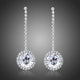 Round AAA Cubic Zirconia Drop Earrings