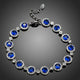 Round Blue Cubic Zirconia Bracelet